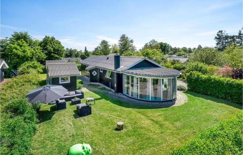 an aerial view of a house with a garden at 6 Bedroom Cozy Home In Slagelse in Slagelse