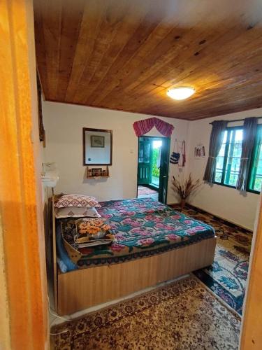 Postel nebo postele na pokoji v ubytování Căsuța fă rai din ce ai