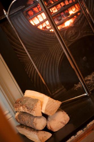 a bunch of food being cooked in an oven at The Priory in Middleham