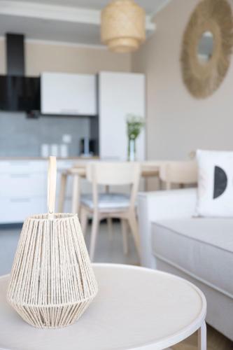 Kuchyň nebo kuchyňský kout v ubytování Apartamenty Deluxe