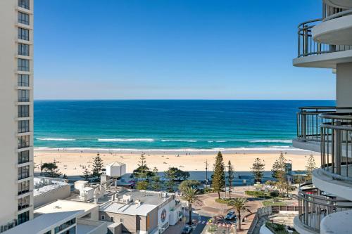 a view of the beach from a building at Unit 2 - Beach view in Paradise in Gold Coast