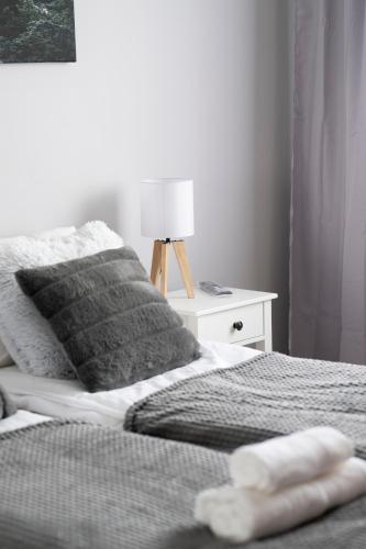 Postel nebo postele na pokoji v ubytování Apartamenty Deluxe