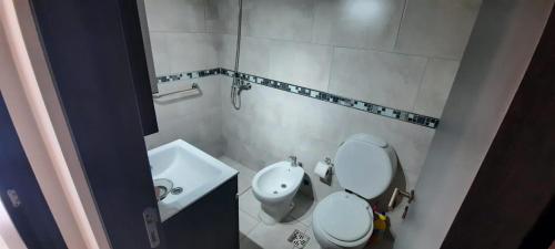 Koupelna v ubytování Miralejos 7 Music