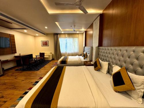 Un lugar para sentarse en Hotel River Rhythm Assi Ghat