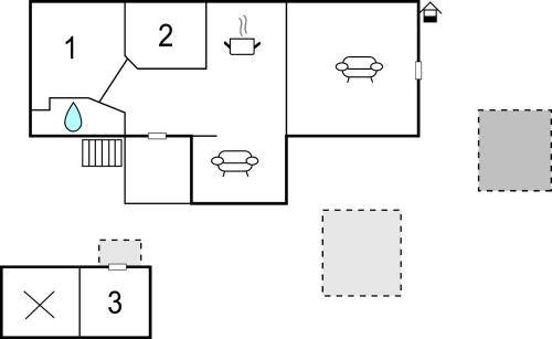 a block diagram of a house with four outputs at Holiday Home Arkelstorp With Fireplace I in Immeln