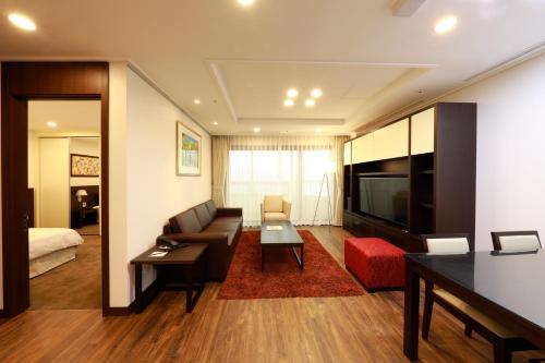Cama o camas de una habitación en Orakai Insadong Suites