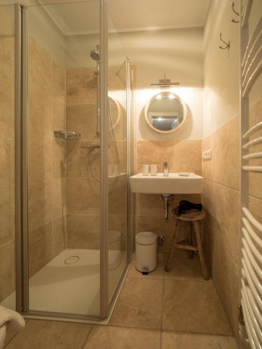 Ένα μπάνιο στο Strandhaus Wohnung 6 DG
