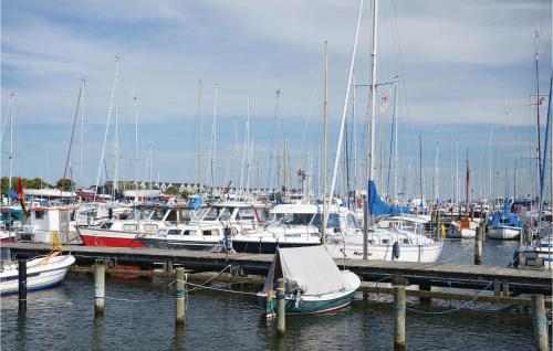 a bunch of boats docked at a dock at Holiday Home Næsvej Assens Xii in Assens