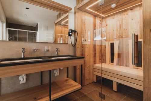 Koupelna v ubytování Portis Appartements