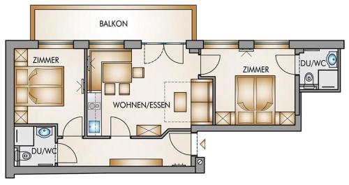 a floor plan of a house at Portis Appartements in Dienten am Hochkönig