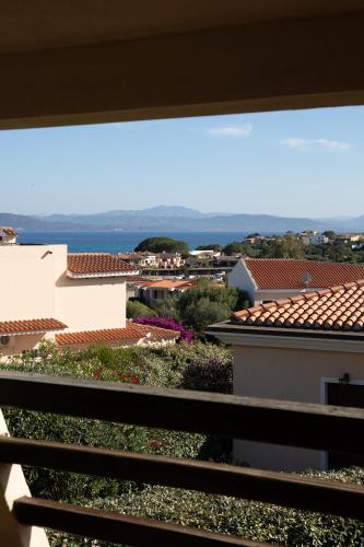 a view from the balcony of a house at Cactus Mare Apartment in Golfo Aranci