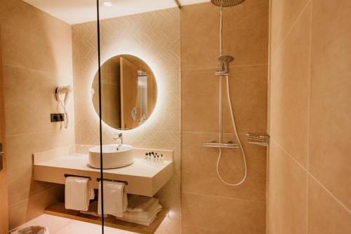 Koupelna v ubytování Hotel Miramar