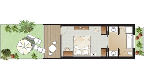 a floor plan of a house at Amirandes, A Grecotel Resort to Live in Gouves