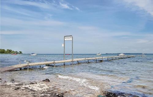 a dock in the water with boats in the water at Four-Bedroom Holiday Home In Haderslev in Store Anslet