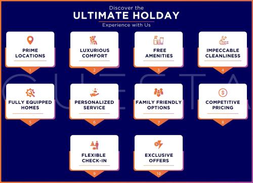 a set of labels for a uk ultimate holiday at Emaar Beachfront - Marina Vista Tower, Dubai Marina in Dubai