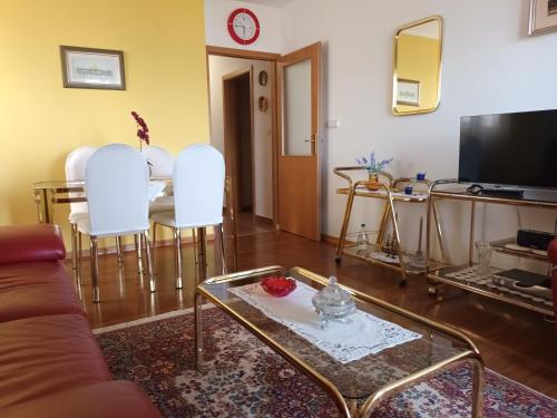 TV a/nebo společenská místnost v ubytování Apartman Fanita