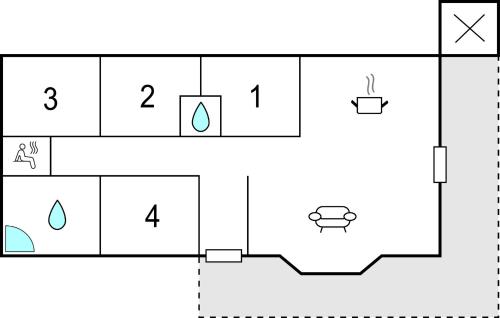 a floor plan of a house at Stunning Home In Gråsten With Wifi in Gråsten