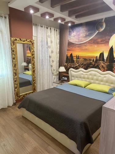 Ένα ή περισσότερα κρεβάτια σε δωμάτιο στο YOUR PERFECT SEASIDE Apartment