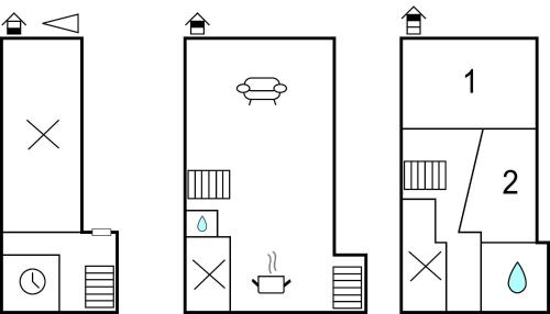 a schematic diagram of the proposed configurations of the proposed bathroom at Two-Bedroom Holiday Home In Hachenburg in Hachenburg