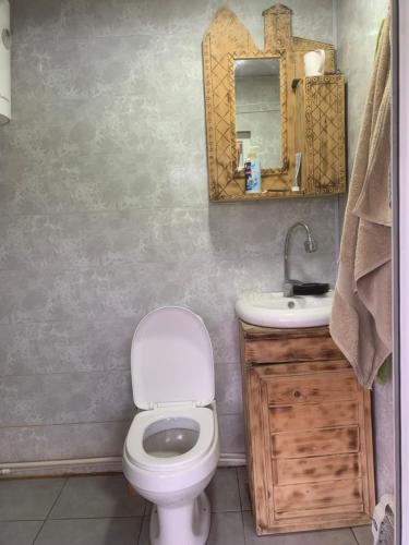 Koupelna v ubytování Guesthouse Aprasidze