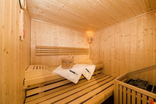 Katil atau katil-katil dalam bilik di Nationalpark Chalet Blessachkopf