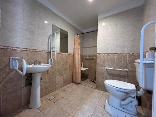 Koupelna v ubytování Hotel Lua