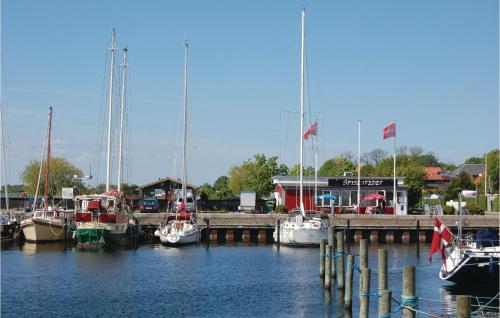 a group of boats docked at a dock at Two-Bedroom Apartment Stege 0 03 in Stege