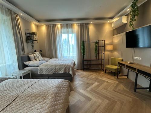 Posteľ alebo postele v izbe v ubytovaní Book-A-Room Salzburg Apartment 31
