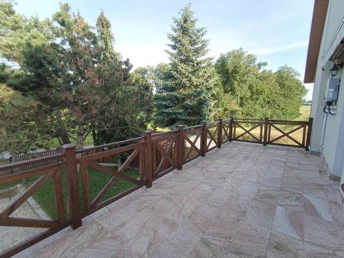 Μπαλκόνι ή βεράντα στο Spichlerz Apartmanety