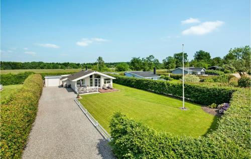 an aerial view of a house with a large yard at Holiday Home Haderslev With Fireplace Ii in Diernæs