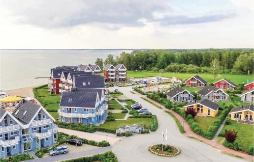 an aerial view of a residential neighborhood with houses at Amazing Home In Rechlin With Wifi in Rechlin