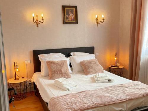 Katil atau katil-katil dalam bilik di Gîte tout confort avec jardin, 3 chambres, proche de Beauval et Châteaux de Loire - FR-1-491-447