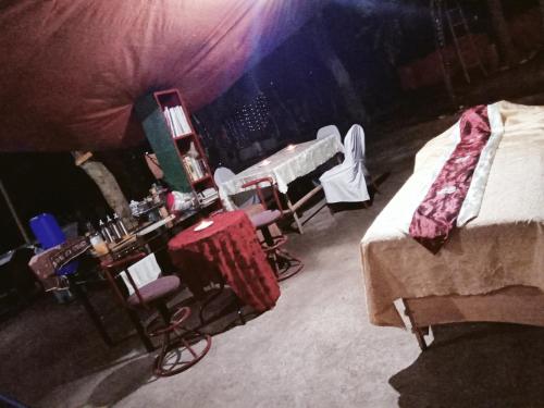 an aerial view of a hospital room with beds at JUNGLE GYM LA UNION Prana fan kubo 2 pax in Rimus