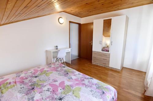 Katil atau katil-katil dalam bilik di Einfache Wohnung Silva mit Terrasse