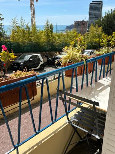Balkón nebo terasa v ubytování STUDIO near Monaco sea view balcony