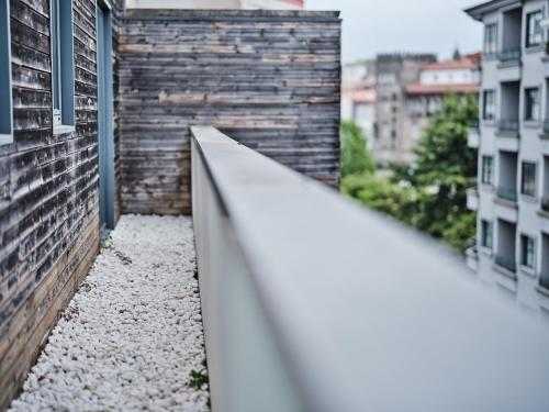 a view from a balcony of a building at Hotel Lux Santiago in Santiago de Compostela