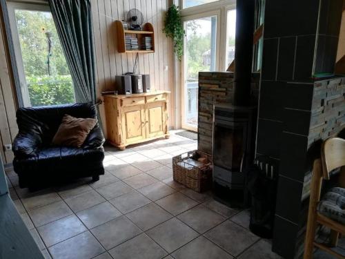 Posezení v ubytování Skandinavisches Ferienhaus am See