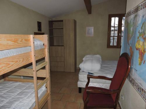 Postel nebo postele na pokoji v ubytování Gite La Hugonnette