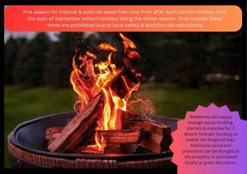 a fire oven for internal external wood fires was not from either airfield school at Beggars Bridge Vineyard Homestead with pool and tennis in Rothbury
