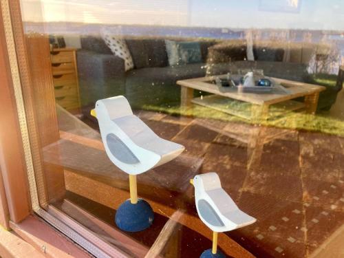 Posezení v ubytování Haus Sonnenschein mit Blick auf das Lauwersmeer