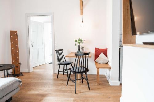 Ruang duduk di FREYZEIT Apartments Deidesheim