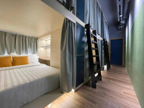 Voodi või voodid majutusasutuse Faloe Hostel toas