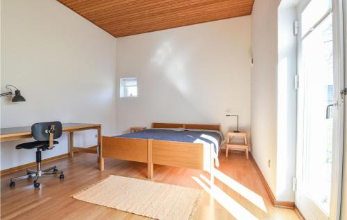 a bedroom with a bed and a desk at Awesome Home In Holstebro With Kitchen in Holstebro