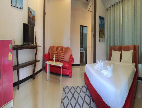 Katil atau katil-katil dalam bilik di Rao Ga Khao Resort