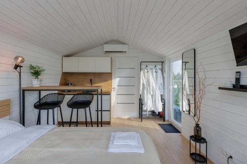Kuchyň nebo kuchyňský kout v ubytování Comfort Villas