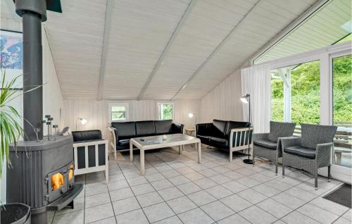 Ruang duduk di Holiday Home Blåbærvangen V