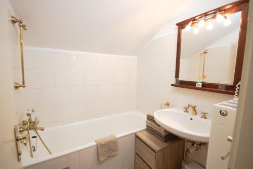 Koupelna v ubytování Appartementhaus Hoamart Appartements