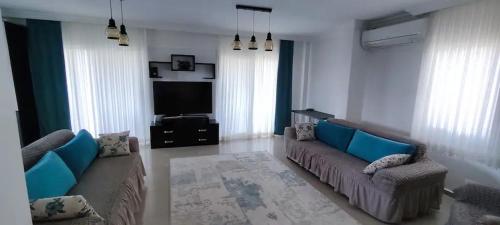 Χώρος καθιστικού στο Bodrum Bitez Bahçe İçerisinde Huzur Rahat Konfor