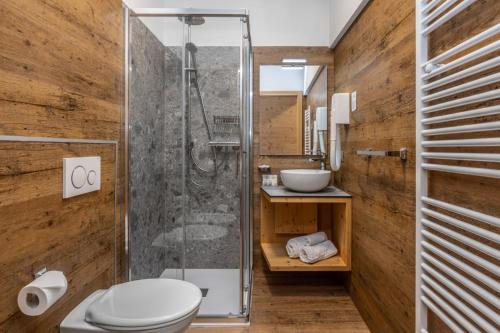 Koupelna v ubytování Hotel Franco