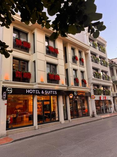 a hotel and suites building on a city street at KA Hotel & Suites in Istanbul